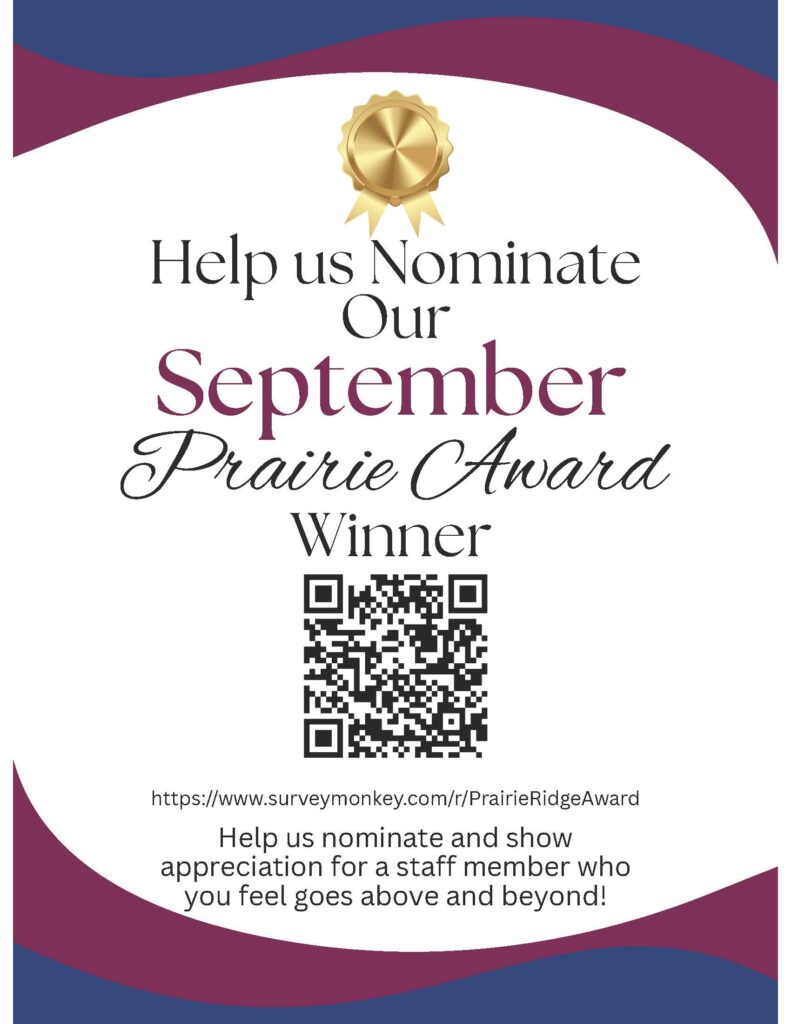 Submit nominations for this month's Prairie Award winner.